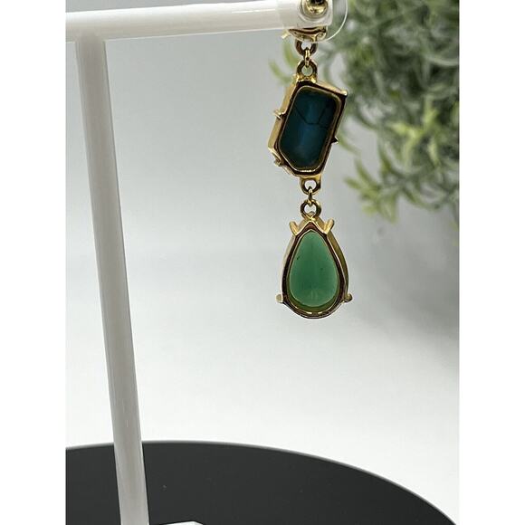 Kate Spade Turquoise Blues Green Linear Fiesta Crystal Dangle Drop Earring - Picture 15 of 16